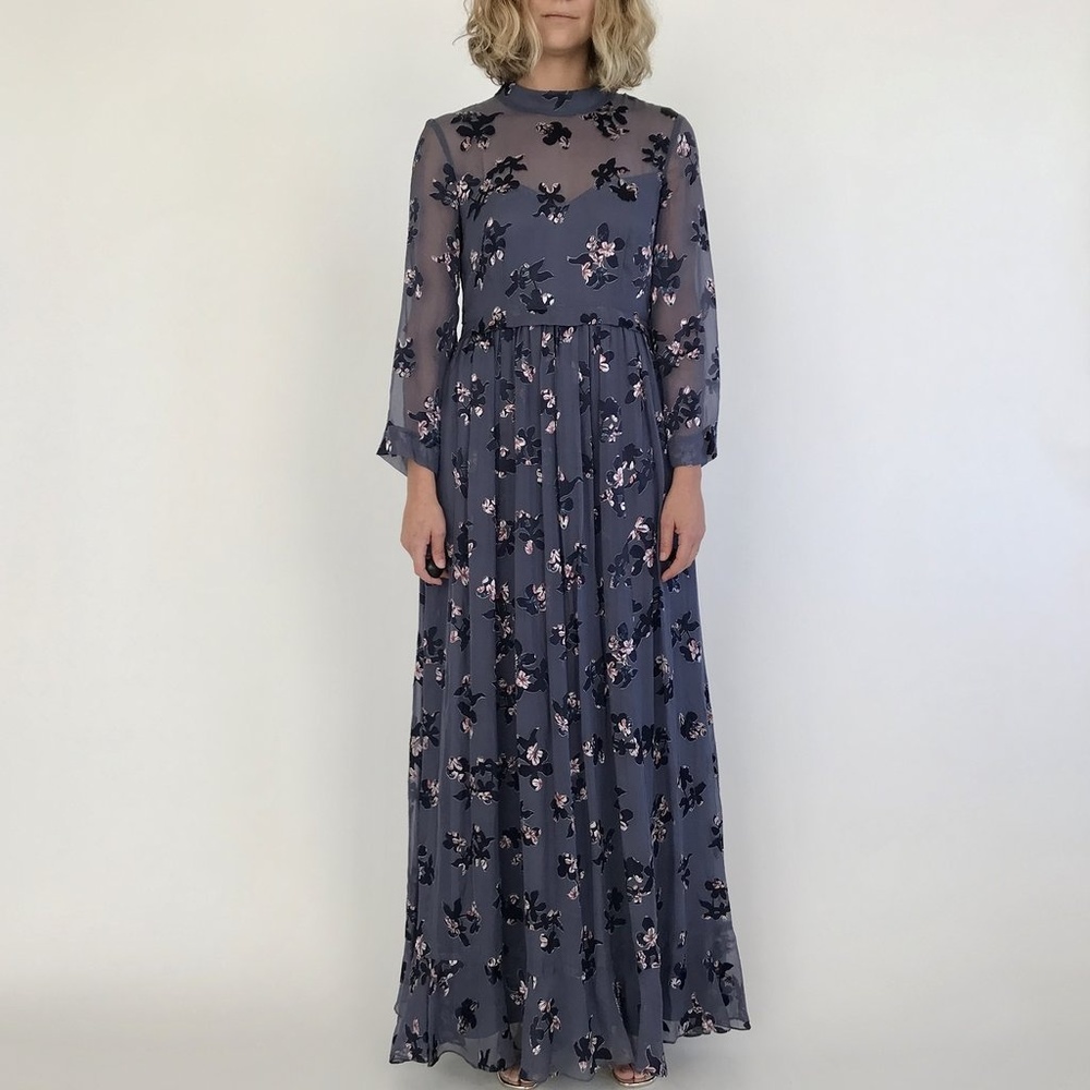 REBECCA TAYLOR ALYSSUM FLORAL MAXI / S